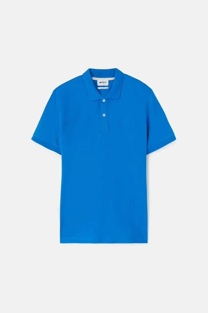 Polo slim fit uomo Azzurro