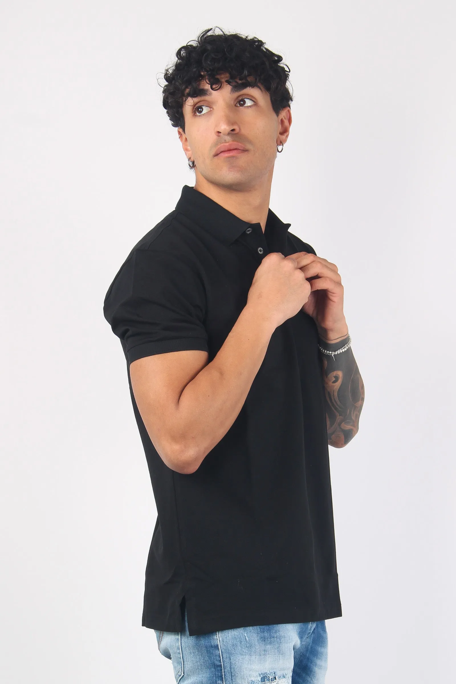 Polo Stretch  Slim Fit Black