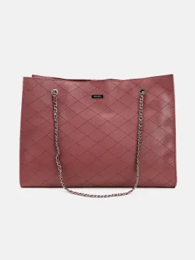 Quilted Tote Bag With Chain Handle