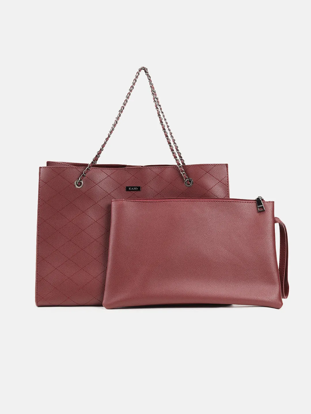 Quilted Tote Bag With Chain Handle