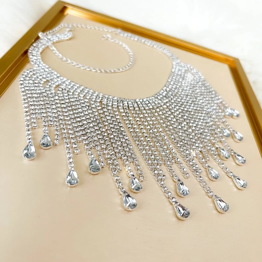 Remy Rhinestone Drop Necklace