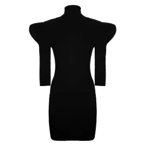 RIBBED MINI DRESS Woman Black