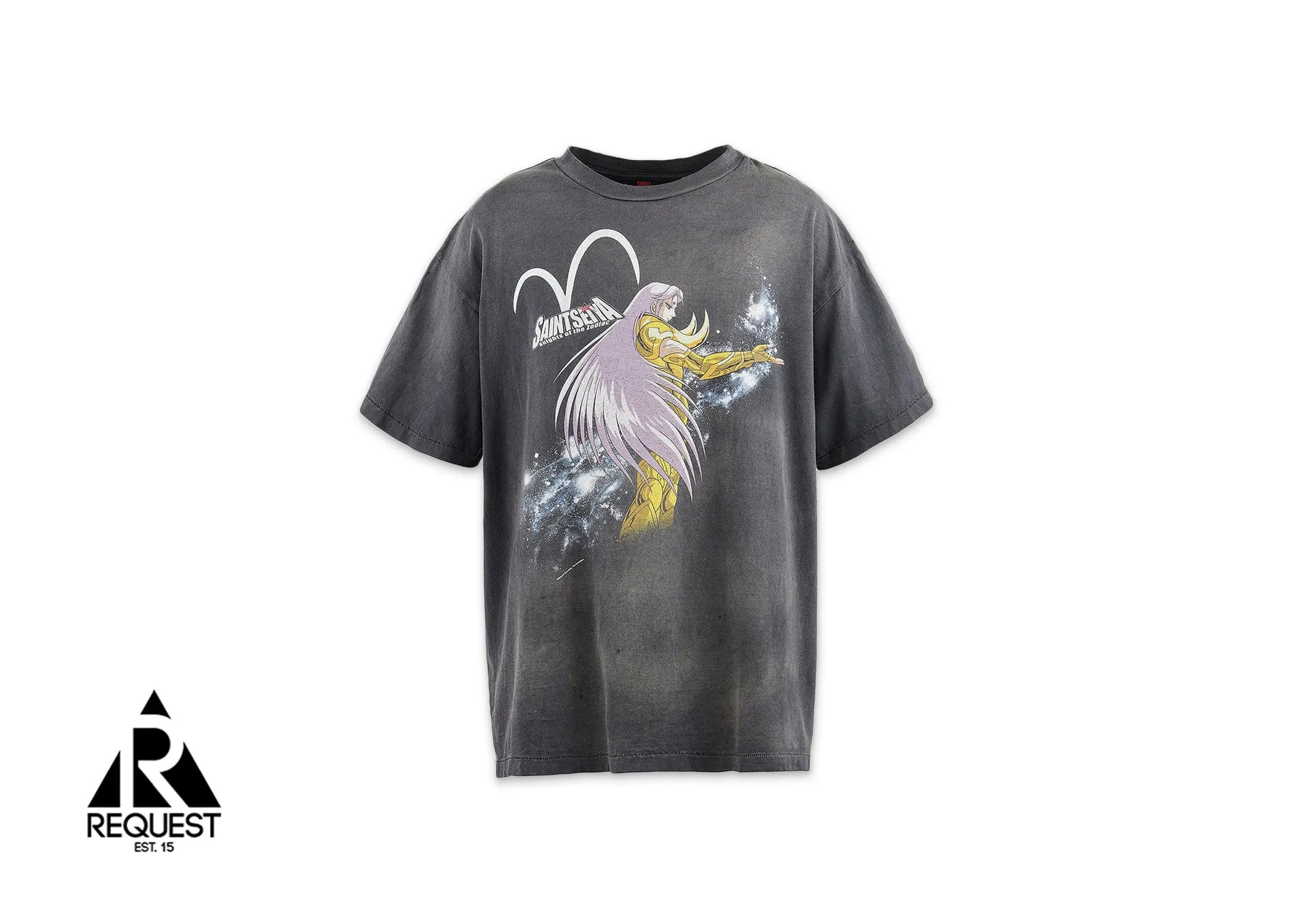 Saint Michael x Saint Seiya Aries Mu Tee Vintage Black