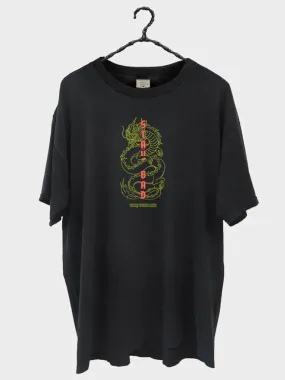 SCORCHED DRAGON TEE - VINTAGE BLACK