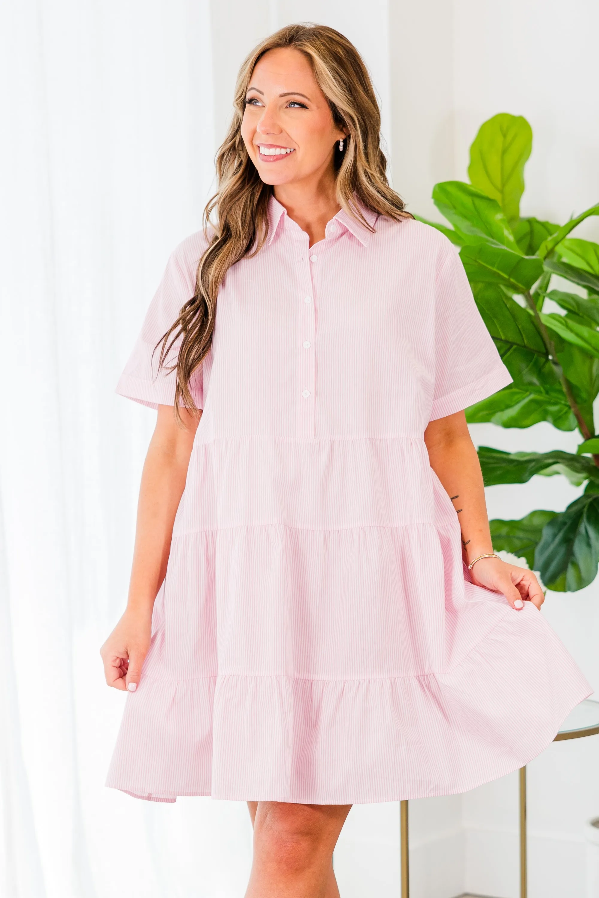 Seaside Date Dress, Pink