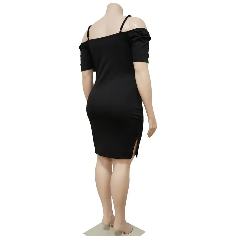 Sexy Off-Shoulder Bandage Spaghetti Strap Bodycon Dress for Women