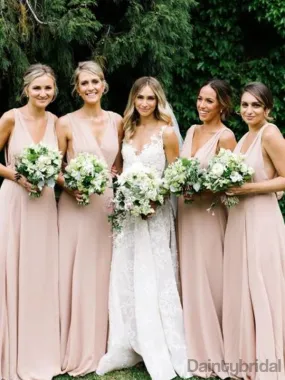 Sexy V-neck A-line Chiffon Bridesmaid Dresses.DB10336