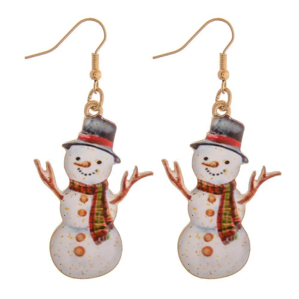 Snowman Earrings