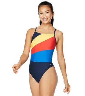 Speedo Women's Radiating Splice Y-Back One Piece Swimsuit - 2023