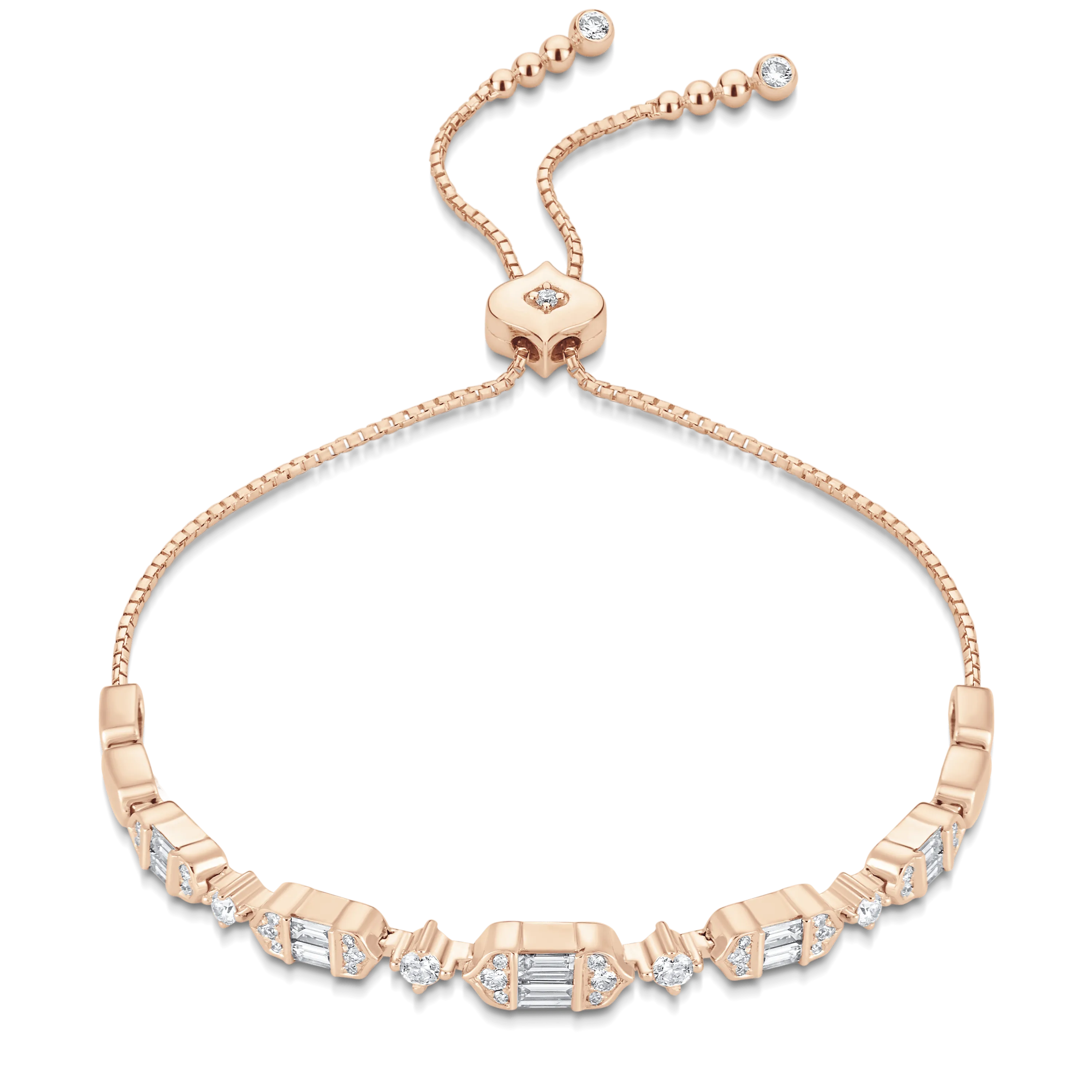 Taj Baguette Diamond Bolo Bracelet