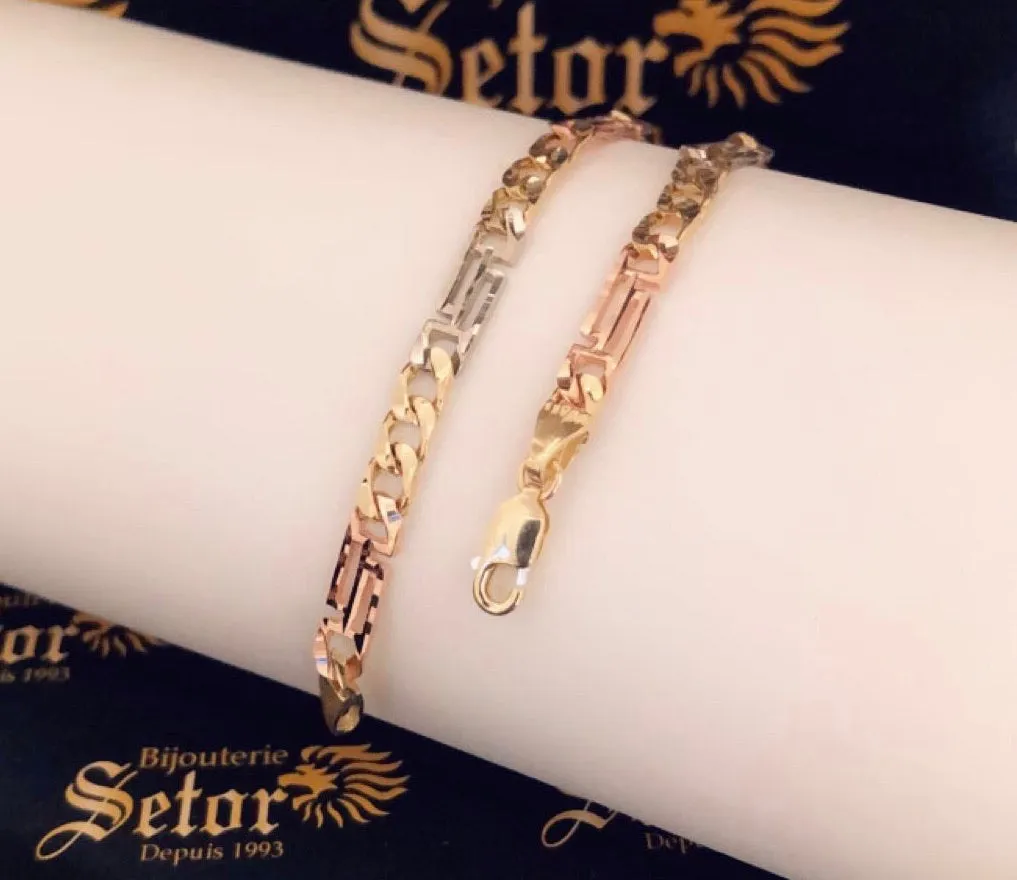 Three colours gold bracelet WB-12