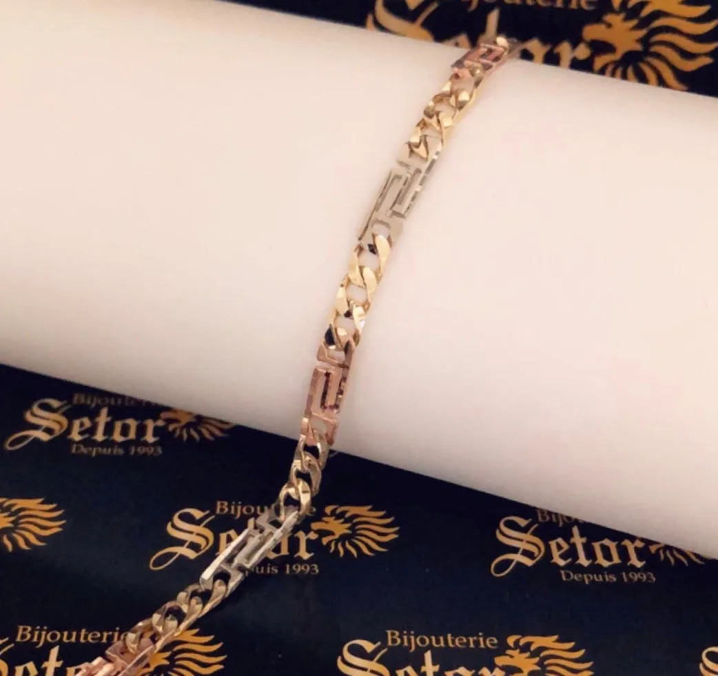 Three colours gold bracelet WB-12