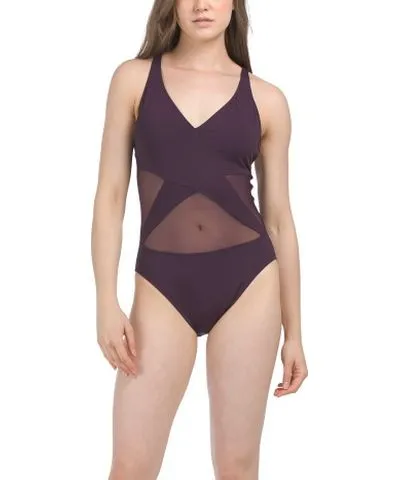 Tj Maxx Dont Mesh With Me One-Piece Swimsuit For Women