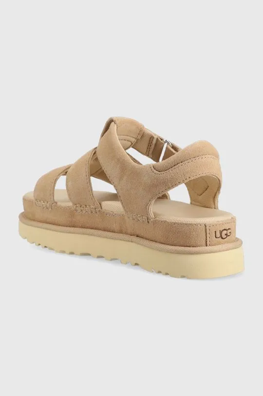 UGG suede sandals Goldenstar Strap women's beige color 1137890