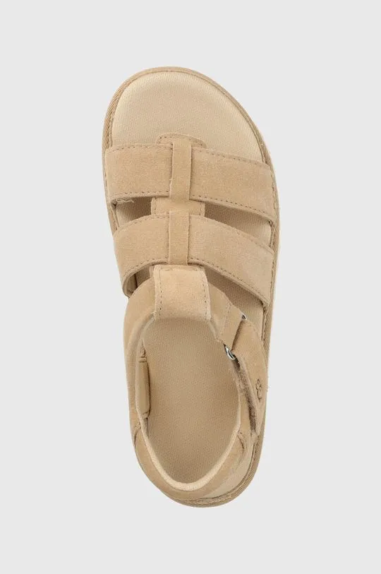 UGG suede sandals Goldenstar Strap women's beige color 1137890