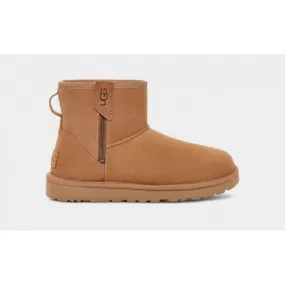 UGG Womens Classic Mini Bailey Zip in Chestnut