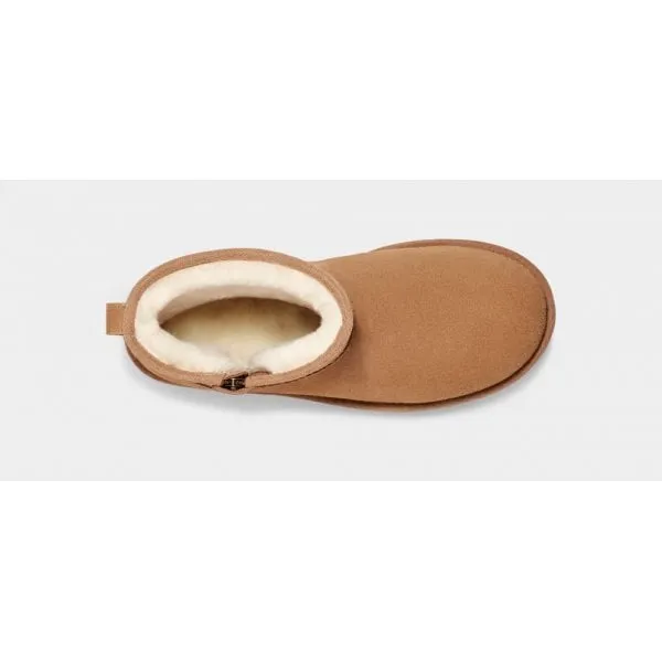 UGG Womens Classic Mini Bailey Zip in Chestnut