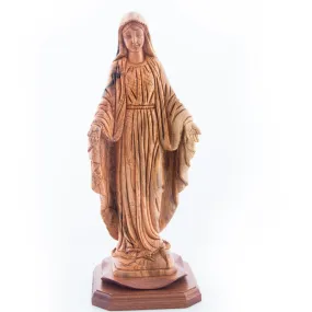 Virgin Mary, Olive Wood Carving, 16 Statue from Bethlehem