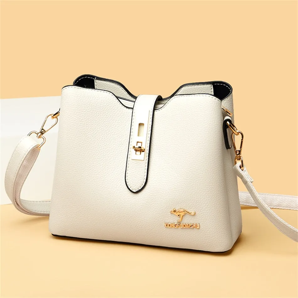 Women's Casual Designer Synthetic Leather Shoulder Crossbody Handbag