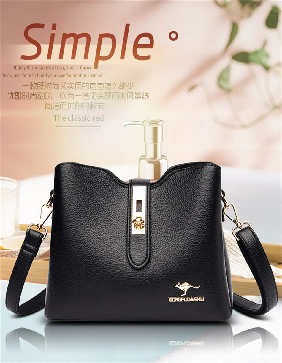 Women's Casual Designer Synthetic Leather Shoulder Crossbody Handbag