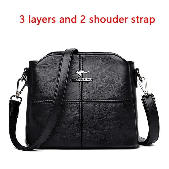 Women's Luxury Designer Soft Synthetic Leather Crossbody Shoulder Handbags