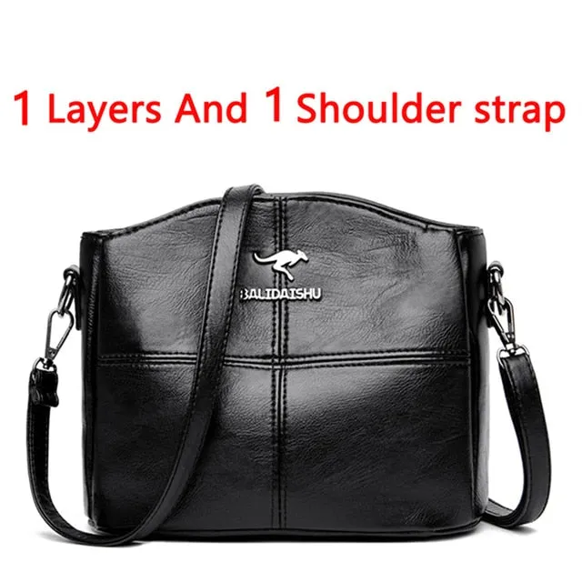 Women's Luxury Designer Soft Synthetic Leather Crossbody Shoulder Handbags