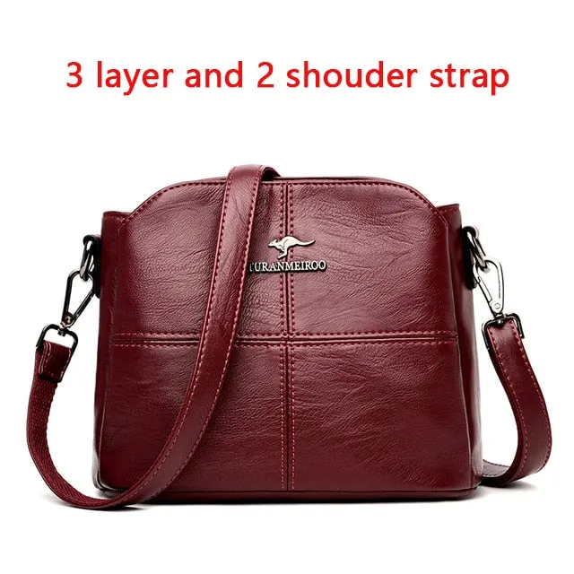 Women's Luxury Designer Soft Synthetic Leather Crossbody Shoulder Handbags