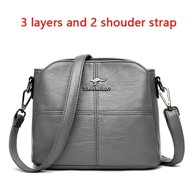 Women's Luxury Designer Soft Synthetic Leather Crossbody Shoulder Handbags