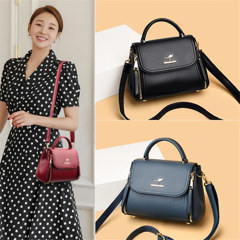 Women's Synthetic Leather Trendy Elegant Shoulder Messenger Crossbody Bag